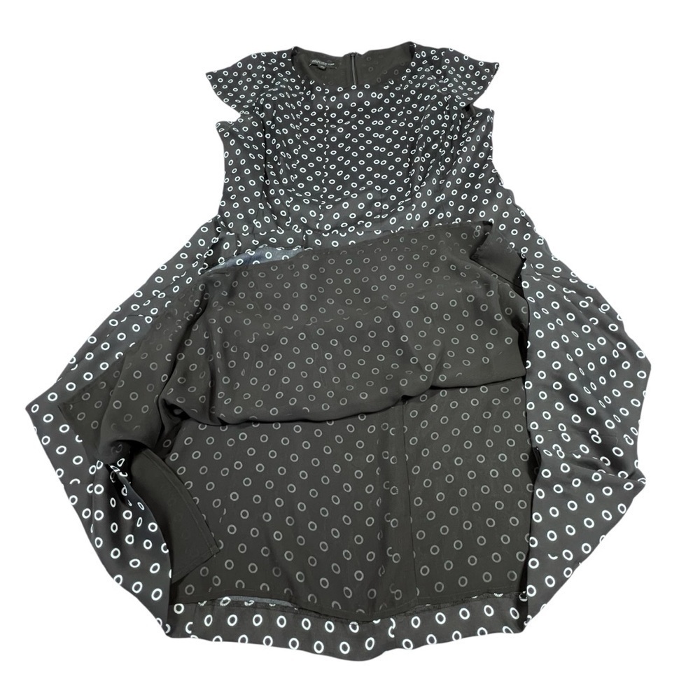 JONES NEW YORK Black White Polka Dot Short Sleeve Dress Women's Size 14W - Picture 10 of 16